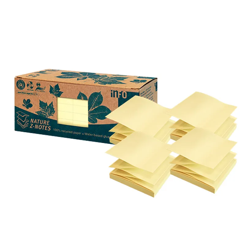NOTAS ADHESIVAS ECO 100HJ AMAR 12UN 75X75MM Z-NOTE INFO NOTES — Info Notes