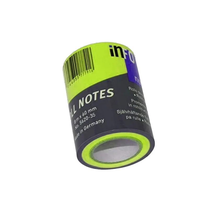 NOTA ADHESIVA ROLLO VERDE 60MM X 8MT INFO NOTES — Info Notes