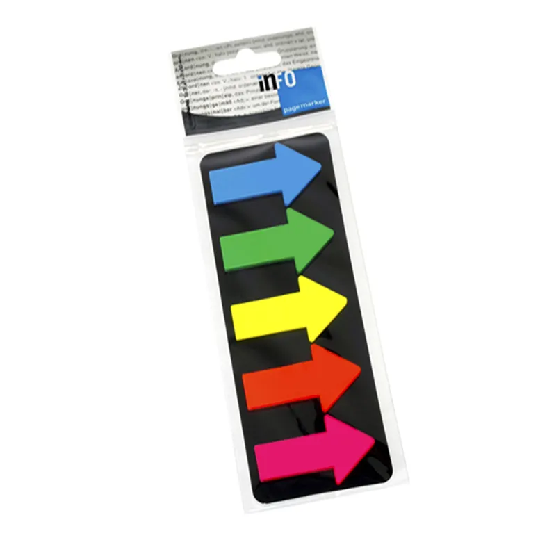 MARCADOR PLASTICO FLECHAS 25X5 COLORES INFO NOTES — Info Notes