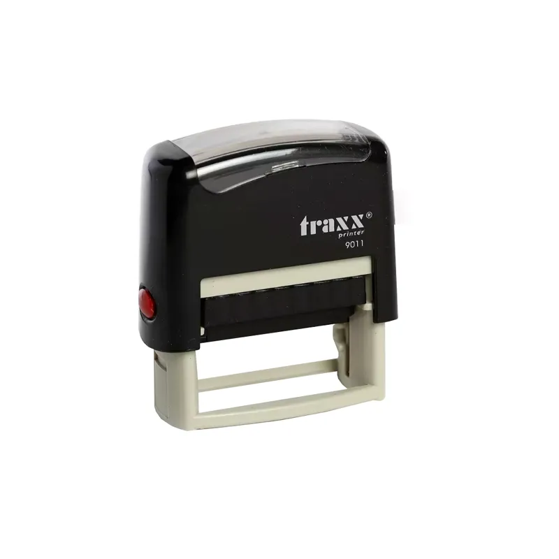 SELLO AUTOMATICO TEXTO 38X14MM NEGRA TRAXX — Traxx