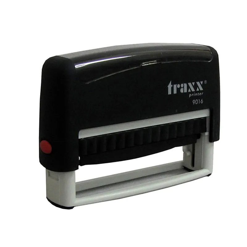 SELLO AUTOMATICO TEXTO 70X10MM NEGRA TRAXX — Traxx