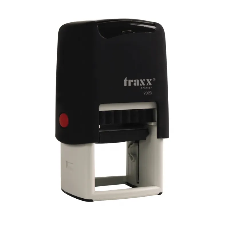 SELLO AUTOMATICO TEXTO 30X30MM NEGRA TRAXX — Traxx