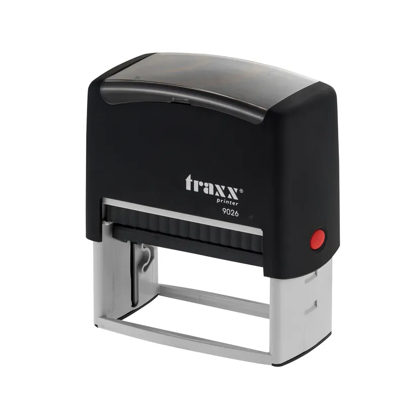 SELLO AUTOMATICO TEXTO 75X38MM NEGRA TRAXX — Traxx
