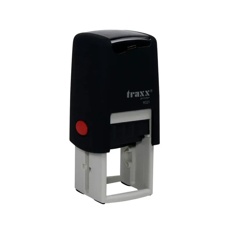 SELLO AUTOMATICO TEXTO 14X14MM NEGRA TRAXX — Traxx