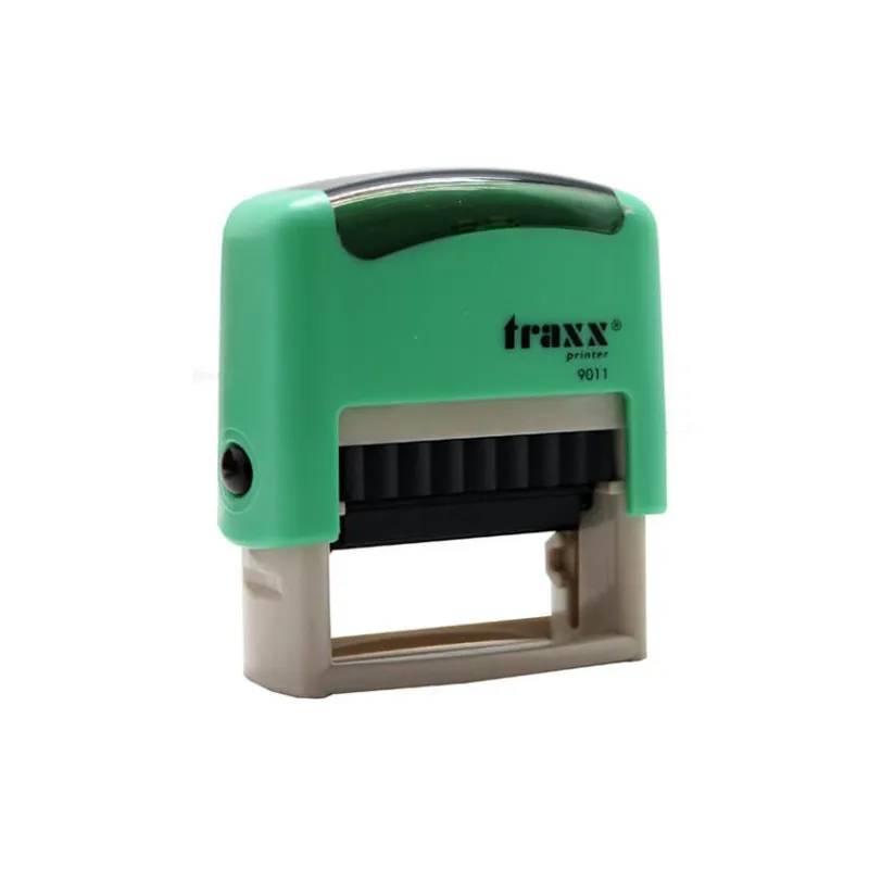 SELLO AUT 48X18MM NEGRA, COLOR VERDE TRAXX — Traxx
