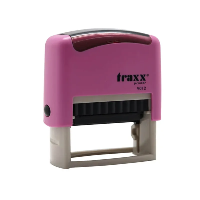 SELLO AUT 48X18MM NEGRA, COLOR ROSA TRAXX — Traxx