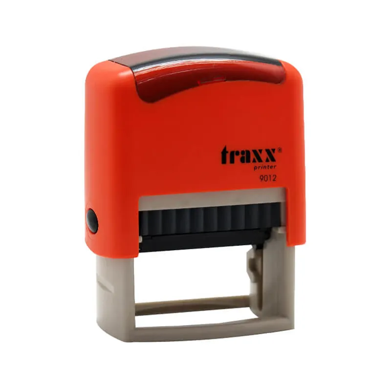 SELLO AUT 48X18MM NEGRA, COLOR NARANJA TRAXX — Traxx
