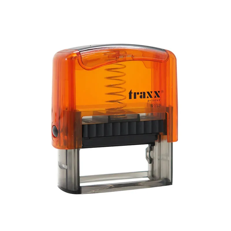 SELLO AUTOMATICO TEXTO 48X18MM NEGRA TRAXX — Traxx