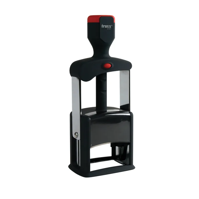 SELLO AUTOMATICO TEXTO 69X49MM NEGRA TRAXX — Traxx