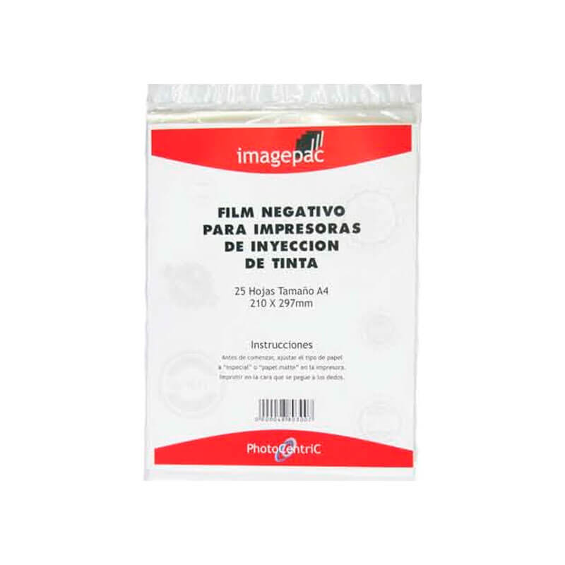 Imagen de FILM NEGATIVO INKJET A4 25 hjs