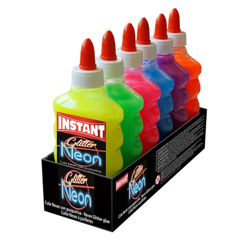 ADHESIVO GLITTER COLORES NEON 180ML INSTANT — Instant