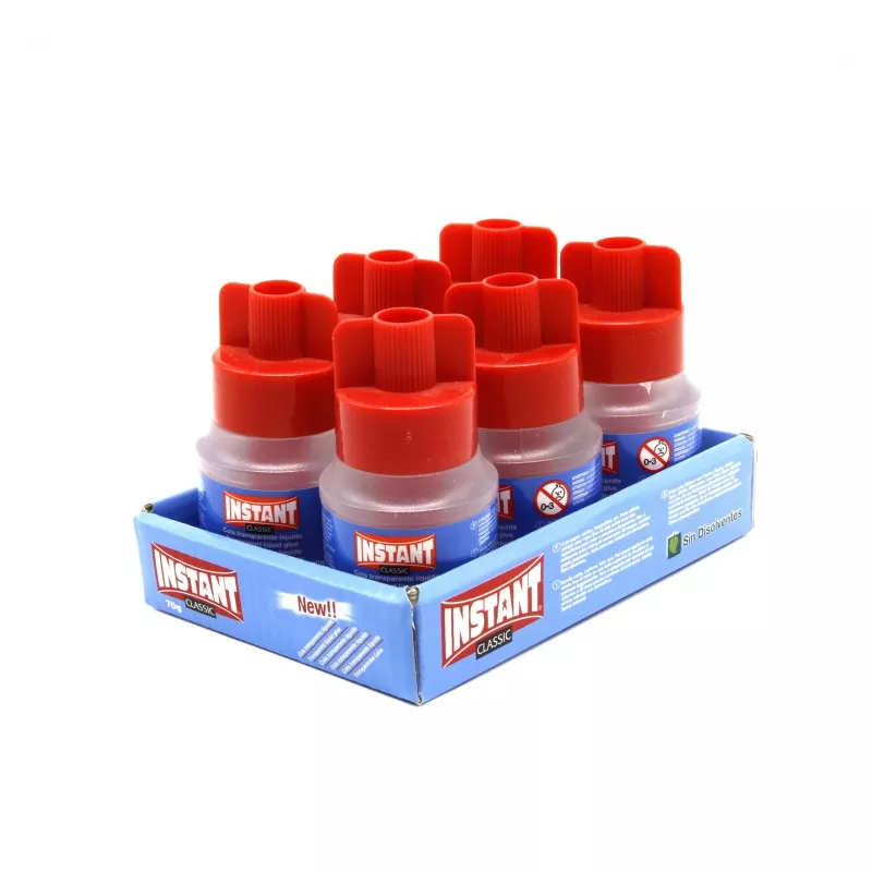 COLA TRANSPARENTE CON ESPATULA 70ML INSTANT — Instant