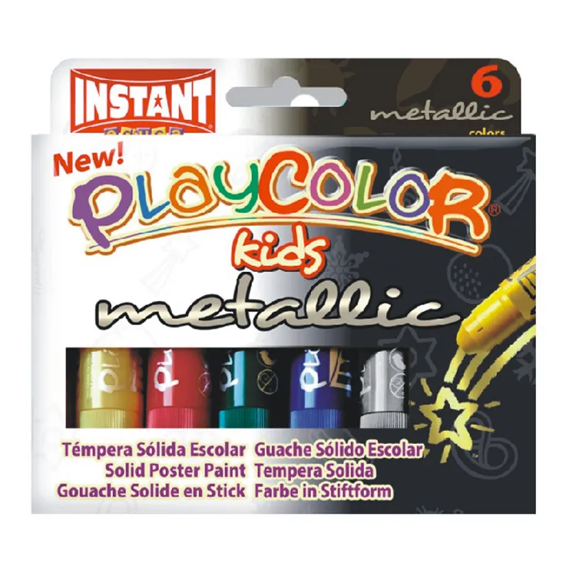 TEMPERA SOLIDA METALIZADA 6 COLOR PLAYCOLOR — Instant