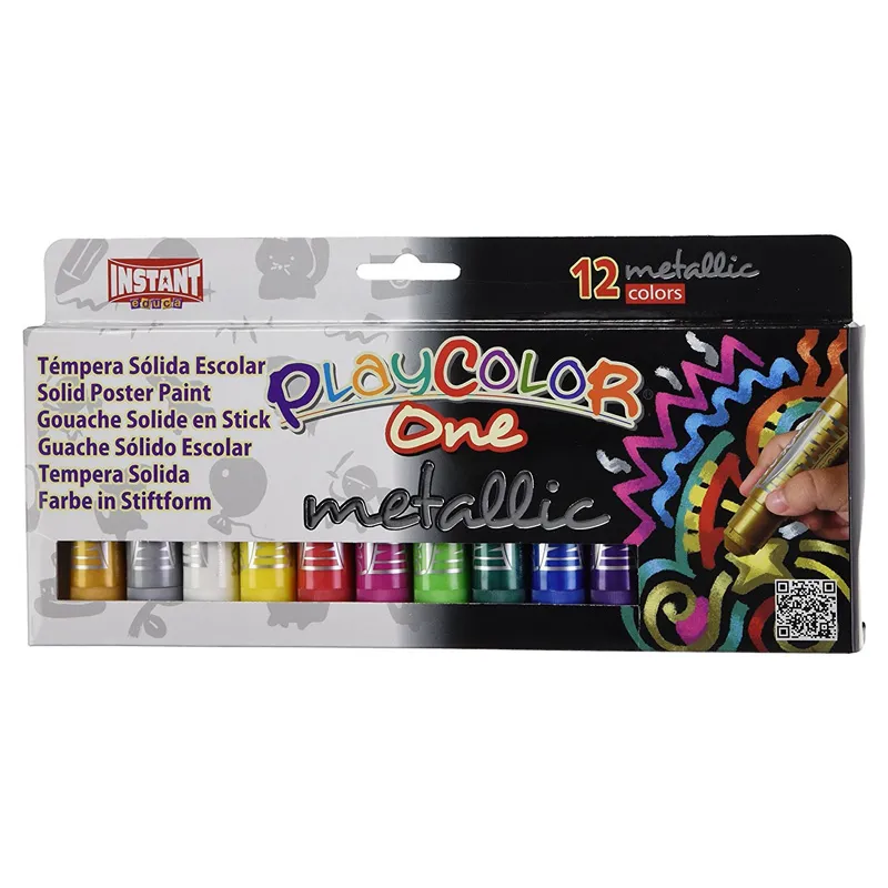 TEMPERA SOLIDA METALIZADA 12 COLOR PLAYCOLOR — Instant