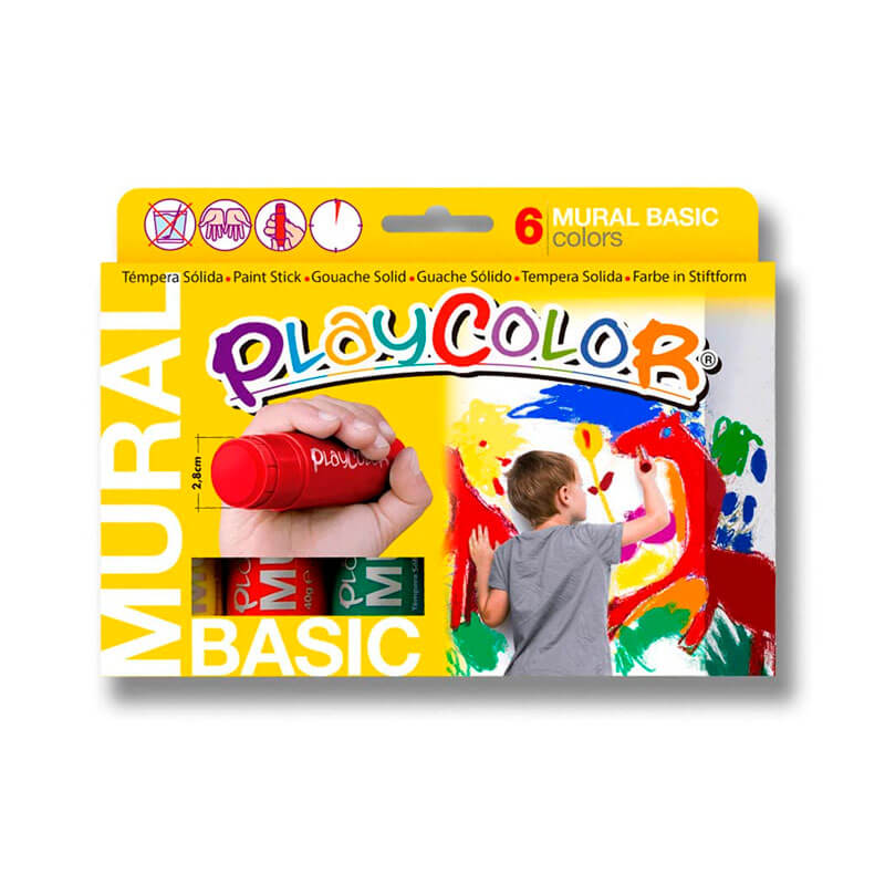 TEMPERA SOLIDA MURAL 6 COLOR PLAYCOLOR — Instant