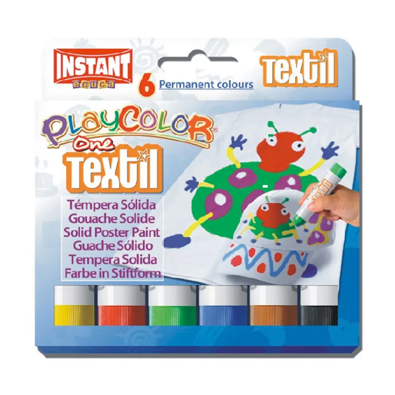 TEMPERA SOLIDA TEXTIL 6 COLOR PLAYCOLOR — Instant
