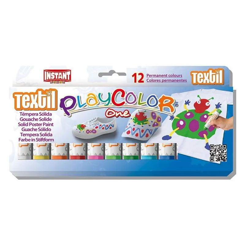 TEMPERA SOLIDA TEXTIL 12 COLOR PLAYCOLOR — Instant