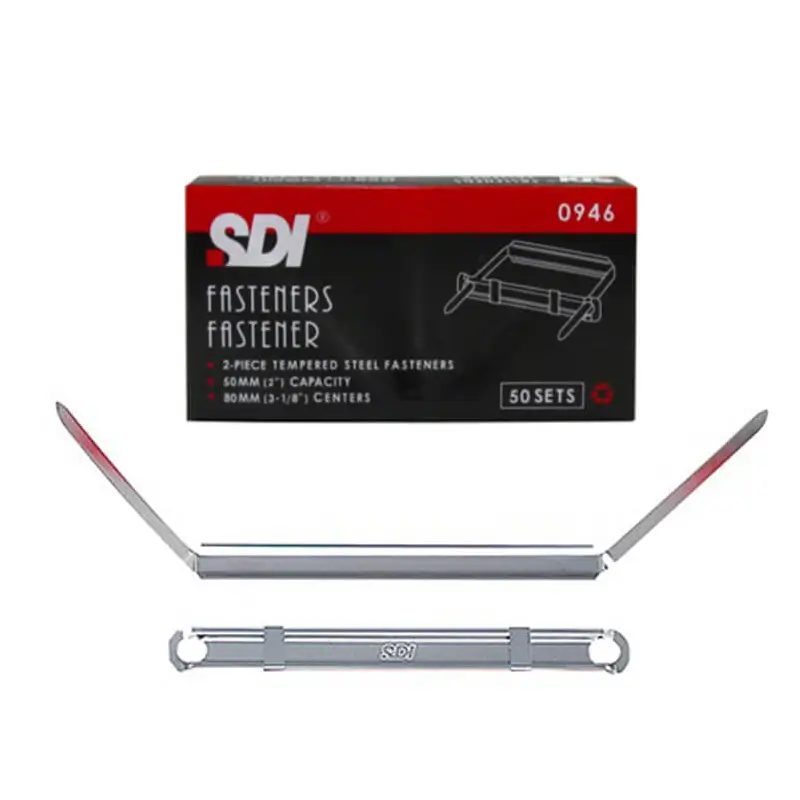 SUJETADOR FASTENER METAL PLATEADO 50 UNID — SDI