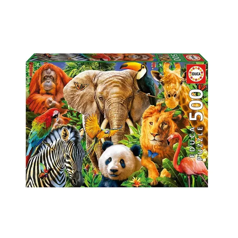 Imagen de PUZZLE 500 PCS 48x34cm COLLAGE ANIMALES SALVAJES