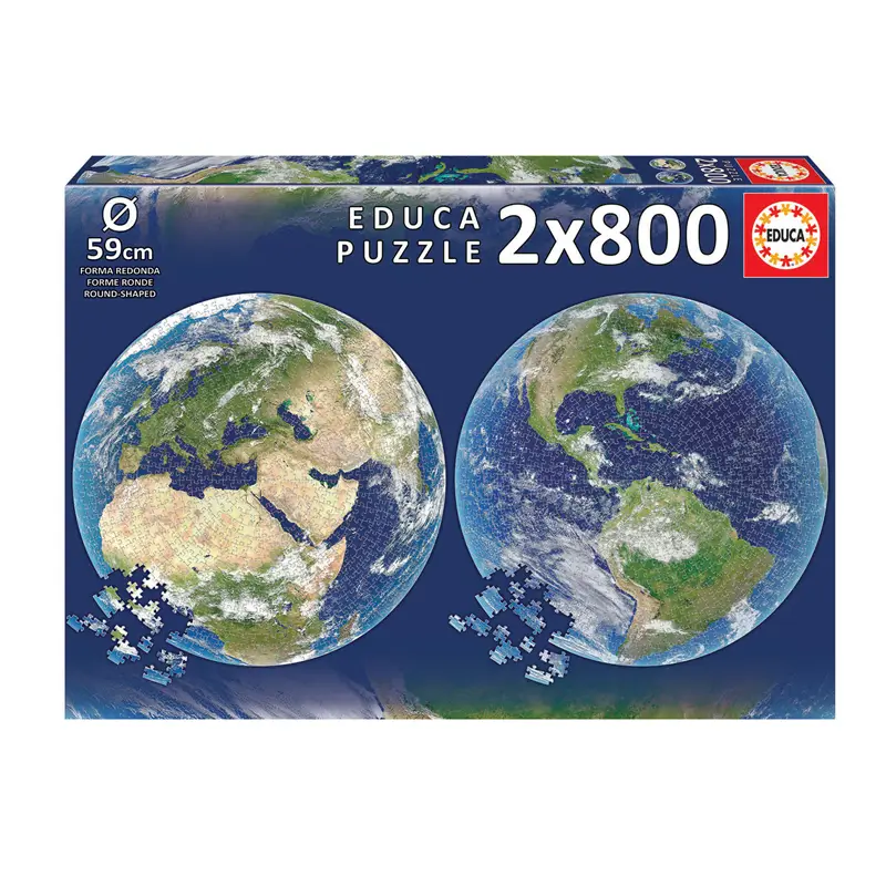 PUZZLE 2X800 PCS 68X48 CM PLANETA TIERRA — Educa Borras