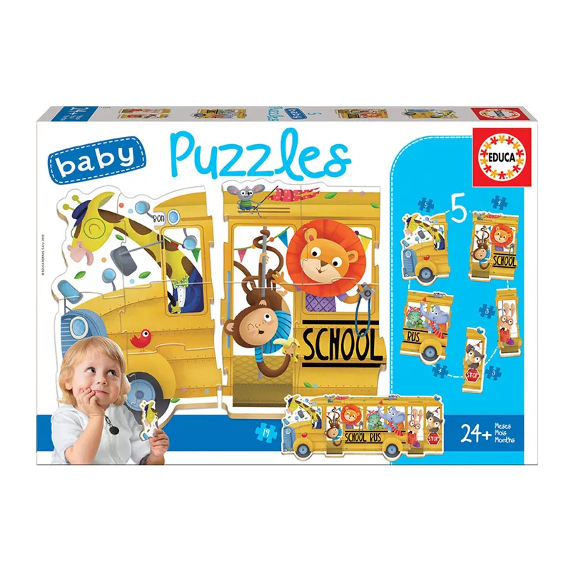Imagen de PUZZLE BABY BUS ANIMALES
