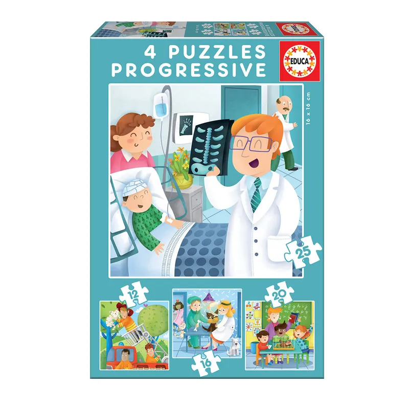 PUZZLE INF 12+16+20+25 PCS 3+ DE MAYOR QUIERO SER — Educa Borras