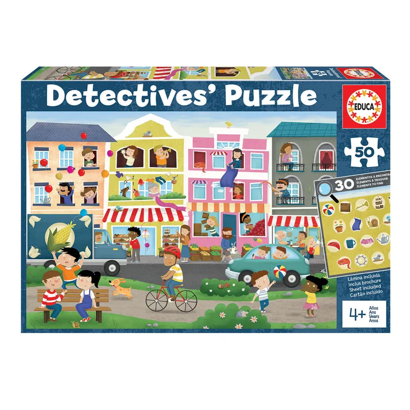 PUZZLE DETECTIVE 50 PCS 4+ CIUDAD — Educa Borras