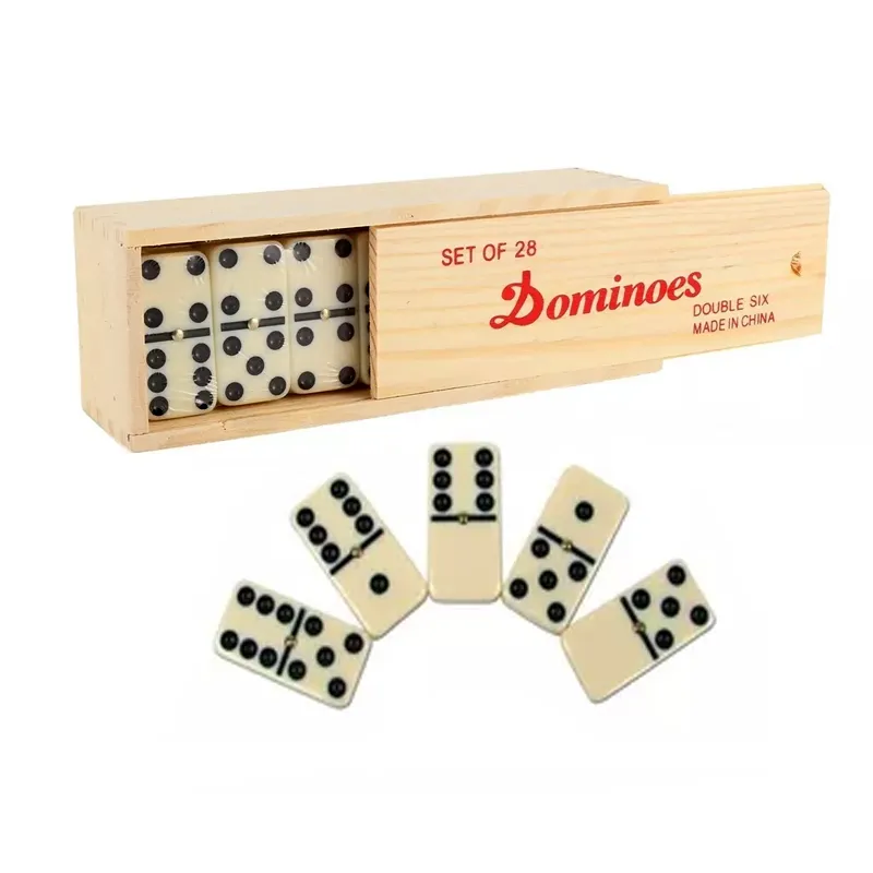 DOMINO, FICHA 50X25X10MM CAJA MADERA — Hand